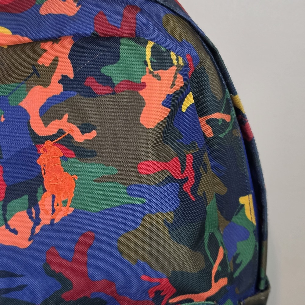 Polo Ralph Lauren Backpack With RARE Multicolor Camouflage Print - Used - Picture 4 of 16